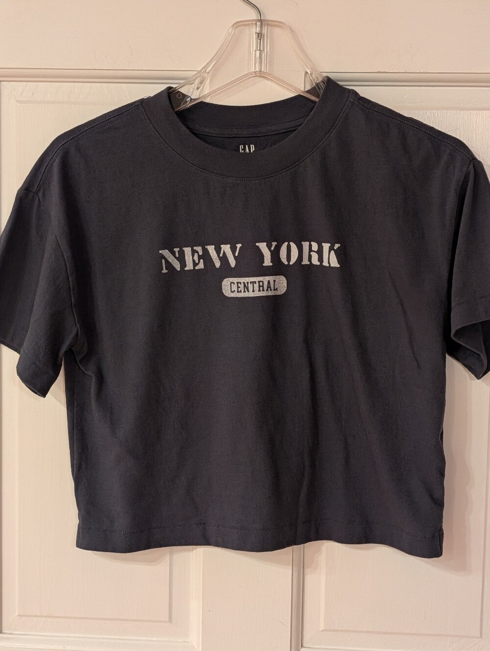 GAP Teen New York Central Graphic Crop Top Tee Sz XL
